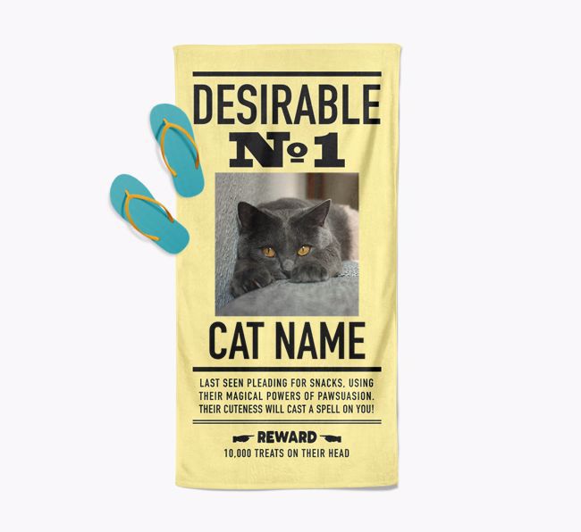 'Desirable No. 1' - Personalised {breedFullName} Towel